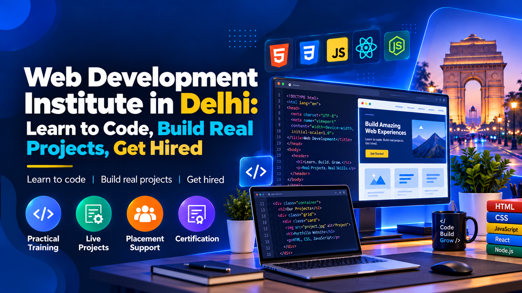 Web Development Institute in Delhi: Learn to Code, Build Real Projects, Get Hired