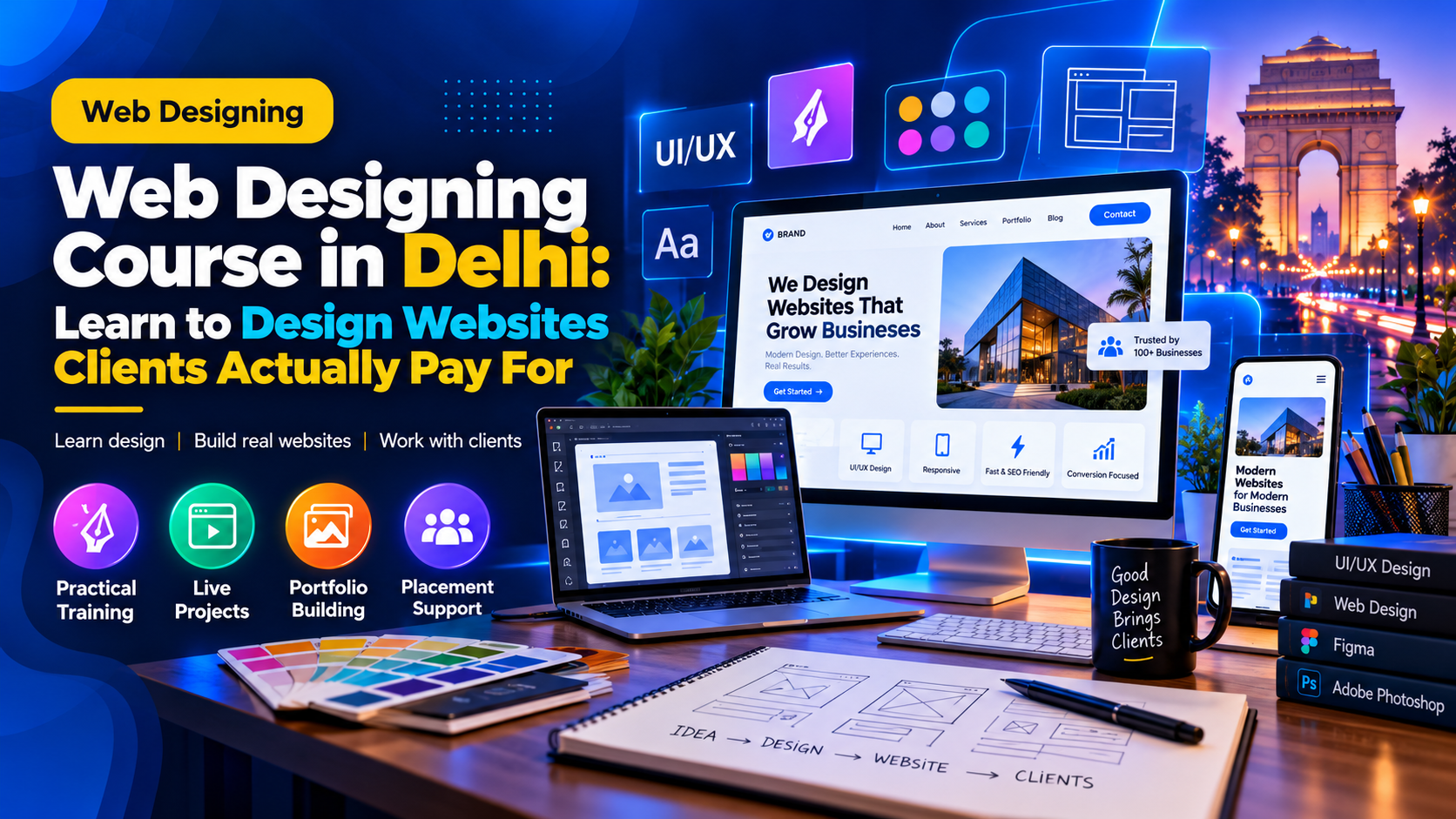 Web Designing Course in Delhi: Learn to Design Websites Clients Actually Pay For