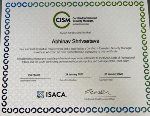 Certificate