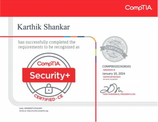Certificate